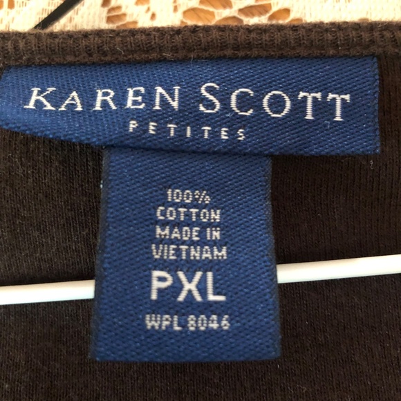 Karen Scott PXL ladies pullover top. Brown. Excellent condition. - Picture 2 of 2